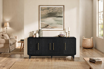 72" TV Console by Martin Furniture – Wood, Black, Model IMCN370B