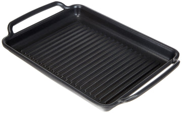 Solid+ Cast Aluminium Non-Stick Ribbed Hot Plate by Monix – 19.7 x 27 x 3.8 cm, 40 liters, Aluminum, Black, Model M351340