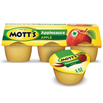 Applesauce, 4 oz cups, 6 count by Mott's – 4 Ounce (Pack of 6), Pack of 6, Model ZY-ghm-20200907-19