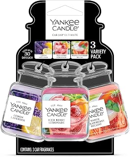 Yankee Candle Variety Pack, Car Jar® Ultimate (3-pk.) with up to Enjoy up to 30 Days of Continuous Fragrance Each
