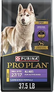 Purina Pro Plan High Protein, Small Bites Dog Food, Sport 27/17 Lamb & Rice Formula - 37.5 Pound (Pack of 1)