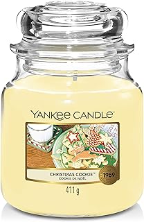 Yankee Candle Christmas Cookie Scented, Classic 14.5oz Medium Jar Single Wick Candle, Over 65 Hours of Burn Time