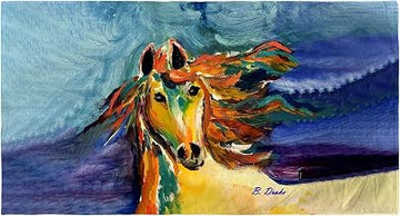 Colorful Horse Beach Towel