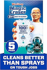 Mr. Clean Magic Eraser Foaming Sponge, All Purpose Cleaner, Dawn Cleaning Power, Wall, Sneaker, Oven Cleaner, Kitchen, Bathroom, Shower Cleaning Supplies, Scrubber, Ultra Foamy, 5ct