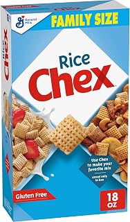 Rice Chex Cereal, Gluten Free,Family Size, 18 oz