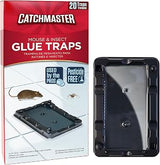 Catchmaster 20 Mouse & Insect Glue Traps, Heavy-Duty Pesticide-Free Sticky Mouse Traps Indoor for Home, Used by the PROs, Adhesive Rodent & Bug Catcher, Pest Control for House & Garage