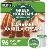 Green Mountain Coffee Roasters Caramel Vanilla Cream Coffee, Keurig Single-Serve K-Cup pods, Light Roast, 96 Count