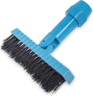 Carlisle Food Service Products Grout Line Brush with Swivel Head and Nylon Bristles for Cleaning Corners and Tile in Bathroom and Kitchen, 7.5", 12 Count, Black