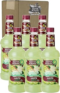 MASTER OF MIXES Mojito Drink Mix, Ready To Use, 1 Liter Bottle (33.8 Fl Oz), Pack of 6