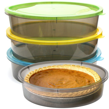 Youngever Pie Containers, Plastic Pie Keeper Set, 11 Inch Diameter, 3 Pack