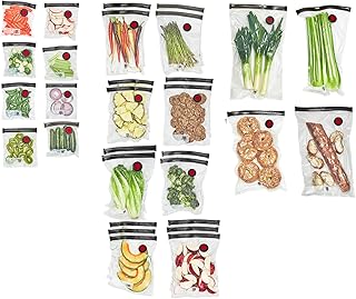 ZWILLING Fresh & Save 30-pc Assorted Sizes Vacuum Sealer Bags, Reusable Sous Vide Bags | Reusable, Airtight Bags for Sous Vide, Marinating & Meal Prep. Freezer & Microwave safe.