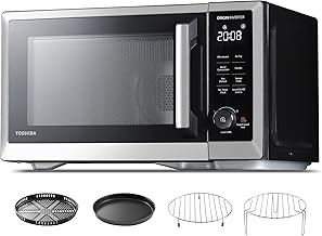 TOSHIBA Countertop Microwave Oven Air Fryer Combo, Inverter, Convection, Broil, Speedy Combi, Even Defrost, Humidity Sensor, Mute Function, 27 Auto Menus, 1.0 cu.ft, 1000W, Stainless Steel