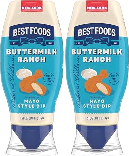 Best Foods Buttermilk Ranch Chicken Tender Mayonnaise Style Dip Buttermilk Ranch Delicious Flavor No Artificial Flavors 11.5 Fl Oz (Pack of 2)