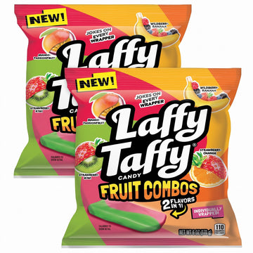 Candy, Fruit Combos, Individually Wrapped Mini Bars, 6 Ounce (Pack of 2) by Laffy Taffy – 6 Ounce (Pack of 2), Pack of 2