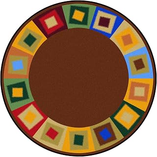 Joy Carpets Off Balance Area Rug in Color Neutrals, 13'2" Round