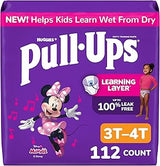 Pull-Ups Girls' Potty Training Pants, Size 3T-4T Training Underwear (32-40 lbs), 112 Count