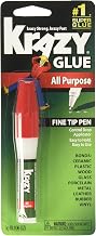 Krazy Glue All Purpose Super Glue Pen, Fine Tip, 3 Grams