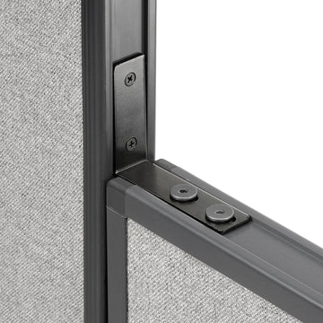 Office Panels High-Low Straight Connector Kit by Global Industrial – Steel, Black, Model OFP557R