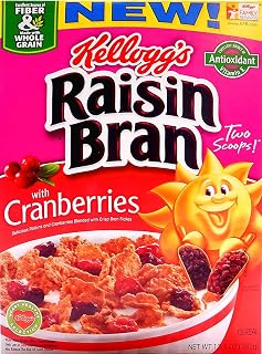 Kellogg's Raisin Bran with Cranberries - 13.5 oz (Pack of 2)