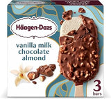 Häagen-Dazs Haagen-Dazs Ice Cream Bars, Vanilla Milk Chocolate Almond Bar, 3 Count (Frozen)