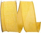 Reliant Ribbon 92573W-662-09F Everyday Linen Value Wired Edge Ribbon, 1-1/2 Inch X 10 Yards, Yellow Gold