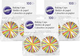 Wilton Color Wheel Mini Baking Cups, 100 Count (Pack of 3)