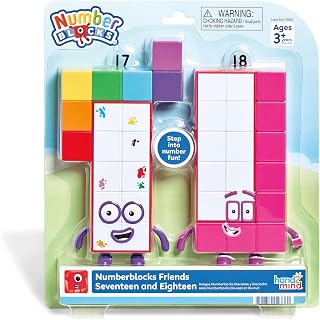 hand2mind Numberblocks Friends Seventeen and Eighteen Figure Pack, Ages 3+