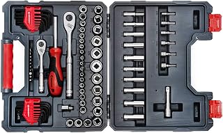 Crescent 84 Piece 1/4" & 3/8" Drive 6 & 12 Point Standard & Deep SAE/Metric Mechanics Tool Set - CTK84C
