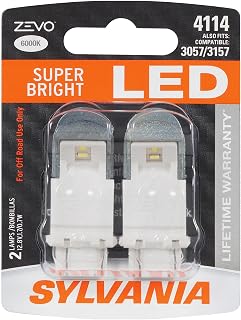 SYLVANIA 4114 ZEVO LED White Automotive Mini Bulb, 2 Bulbs