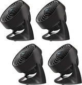 Vornado Small Room Fan | 2 Speed Settings | Adjustable Tilt Head | Air Circulator | Black | Pack of 4