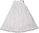 Rubbermaid Commercial Products Value Pro Small 16 OZ Cotton Wet Mop, 1" Headband, White, for General Purpose Floor Cleaning or One-Time Use