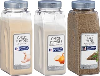 McCormick Culinary Pantry Essentials Variety Pack (Garlic Powder, Onion Powder, and Pure Ground Black Pepper), 59 oz