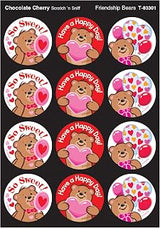 Trend Enterprises Trend Friendship Bears/Chocolate Cherry Stinky Stickers, Classroom Incentives, 48 Count