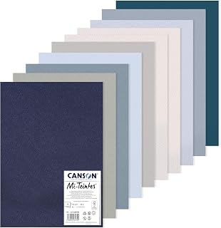 Canson Mi-Teintes Assorted A3 Drawing Paper 160gsm Cool Tones 10 Sheets