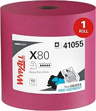 Wypall PowerClean X80 Heavy Duty Cloths, Jumbo Roll, 455 Towels (41055)