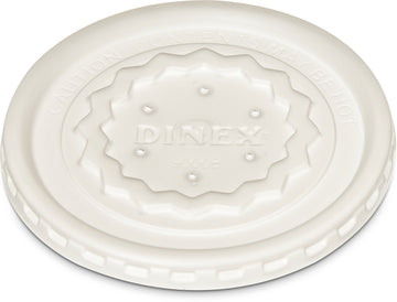 DINEX DX9000B7000 Polystyrene Disposable Lid, 3-3/8" Diameter, Clear, for Tropez High Temperature Reusable Cup, 3.375" Length
