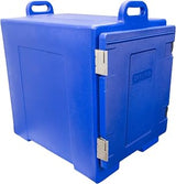 Carlisle FoodService Products Cateraide Front Loading Insulated Food Pan Carrier, for Storage and Transport of Food, 5 Pan Capacity, 25.25" x 24.25" x 17", 1 Count, Blue