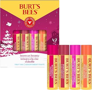 Burt's Bees Lip Balm Gift Set, Beeswax Bounty Fruit Mix, 0.15 Oz, 4 Count