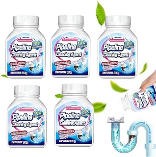 Powder Drain Clog Remover Pipeline Dredging Agent For Sink Shower (5PC) | No‑Splash Powder Formula, Simple Pour‑Wait‑Rinse Operation, Prevents Clogs & Odors, Multi‑Household‑Drain Compatibility