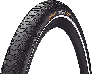 Continental Contact Plus tire - clincher, wire, black/Reflex, SafetyPlus Breaker, E50, 26", 650b, 700 and 700b sizes