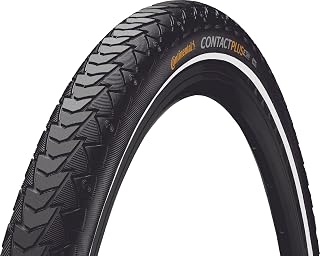 Continental Contact Plus tire - clincher, wire, black/Reflex, SafetyPlus Breaker, E50, 26", 650b, 700 and 700b sizes