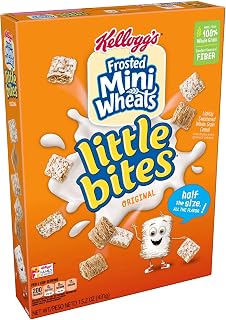 Kellogg's Breakfast Cereal, Frosted Mini-Wheats, Little Bites, Original, Low Fat, Excellent Source of Fiber, 15.2 oz Box