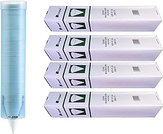 MC Distributors Cone Cup & Dispenser Bundle - Genpak Compostable 4.5 oz. Paper Cone Water Cup 4-Pack & San Jamar C3165FBL Wall Mount Dispenser Tube