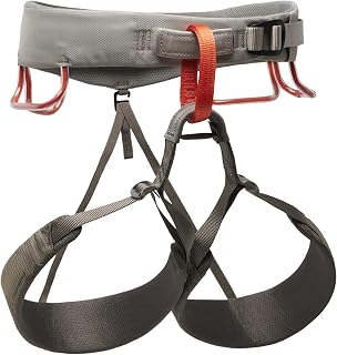 BLACK DIAMOND Men's Momentum Rock Climbing Harness, Adjustable Loops | trakFIT leg loops, pre-threaded buckle, gear loops organize quickdraws, cams, belay tools, and essentials
