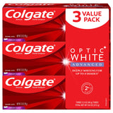 Optic White Advanced Teeth Whitening Toothpaste by Colgate – 9.6 Fl Oz (Pack of 1), Toothpaste, Model US06456A