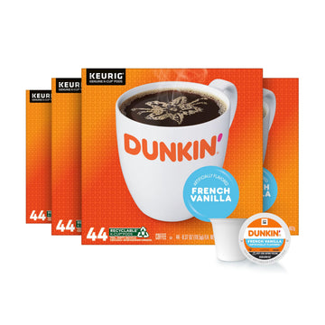 Dunkin’ French Vanilla by Dunkin' – 44 Count (Pack of 4), Pack of 4
