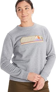 MARMOT Women's Montane Crew Sweatshirt - Screen Printed Graphic on Warm, Breathable, Eco-Friendly Cotton/Poly Blend
