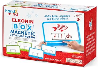 hand2mind Elkonin Boxes Magnetic Dry Erase Boards Set, Set of 8