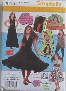 Simplicity PATTERN 2915 GRETCHEN COLLECTION GIRLS PLUS KNIT DRESS IN TWO LENGTHS TUNIC, LEGGINGS AND BOLERO SIZE AA 8-16