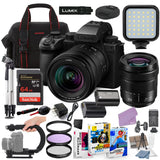LUMIX S5 IIX Mirrorless Camera with 20-60mm Lens Bundle + Accessory Package with 64GB Memory by Panasonic – Black, Pack of 34, Model BH52-S5IIX2060-71626